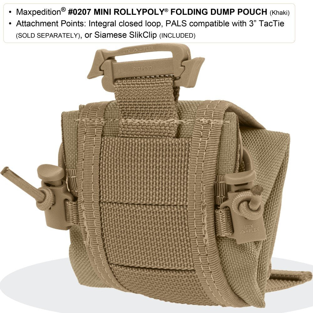 Maxpedition Mini Rollypoly Folding Dump Pouch (Khaki)
