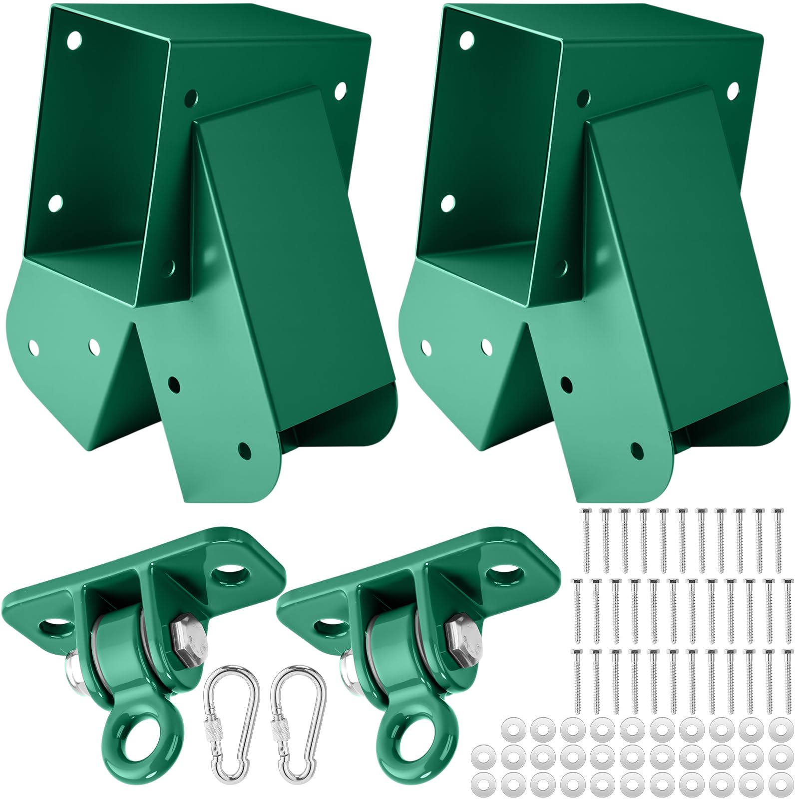 MorningRo Swing Brackets Set Swing Hangers with Mounting Parts for Outdoor Playground Backyard Equipment (4)
