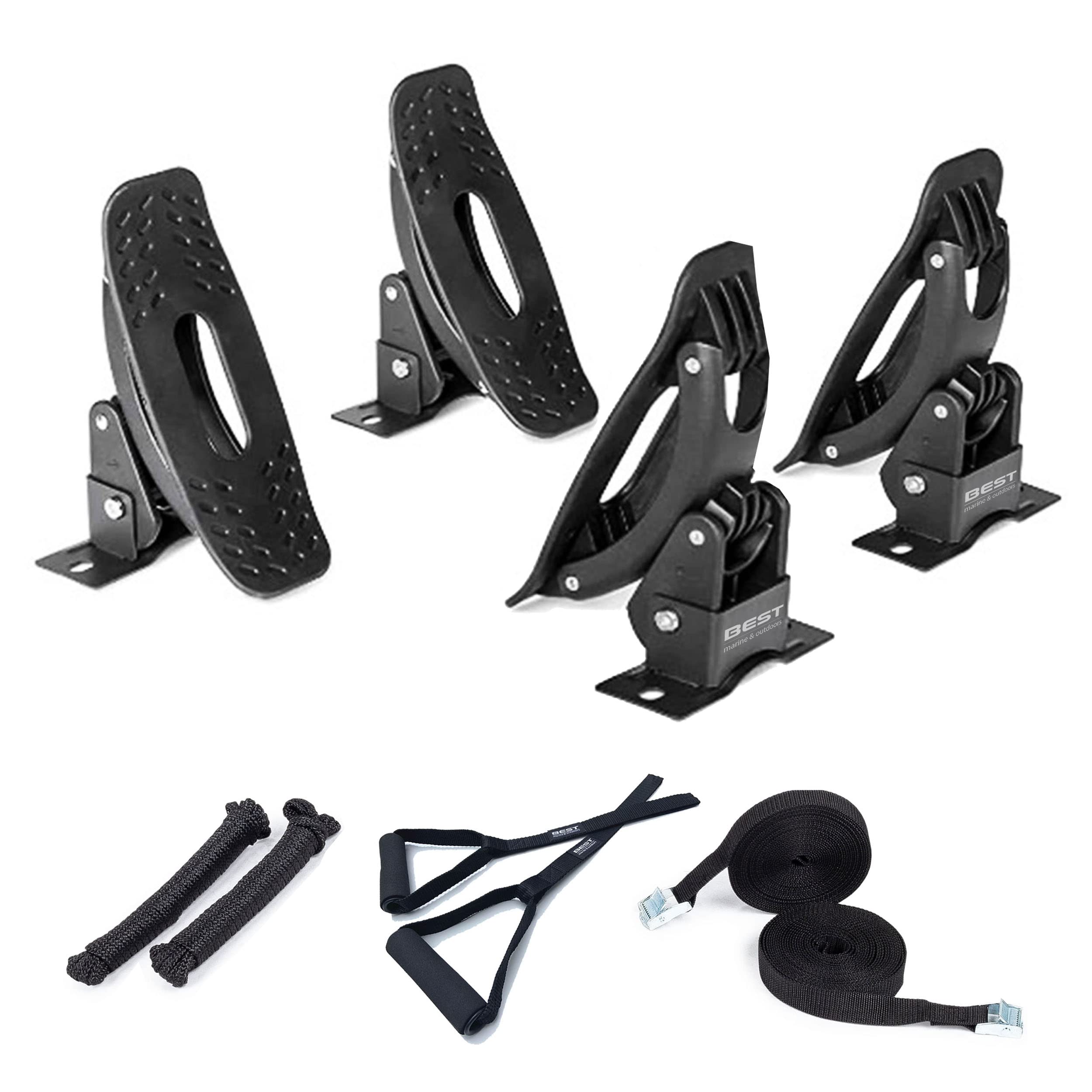 Best Marine and Outdoors Kayak Roof Rack Saddles, Universal Carrier Cradles for Kayaks & Canoes, Rooftop Mounts for Cars, Trucks