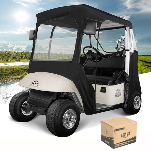 10L0L Golf Cart Enclosure Fit For 2 Passenger Ezgo Txt & Rxv, Waterproof Windproof Portable Transparent Golf Cart Cover Storage