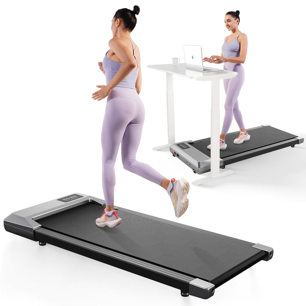 Deerrun Walking Pad, 2025 Smart Under Desk Treadmill, Treadmills For Home/Office, 2 In 1 Walking Pads Treadmill With Led Dispaly