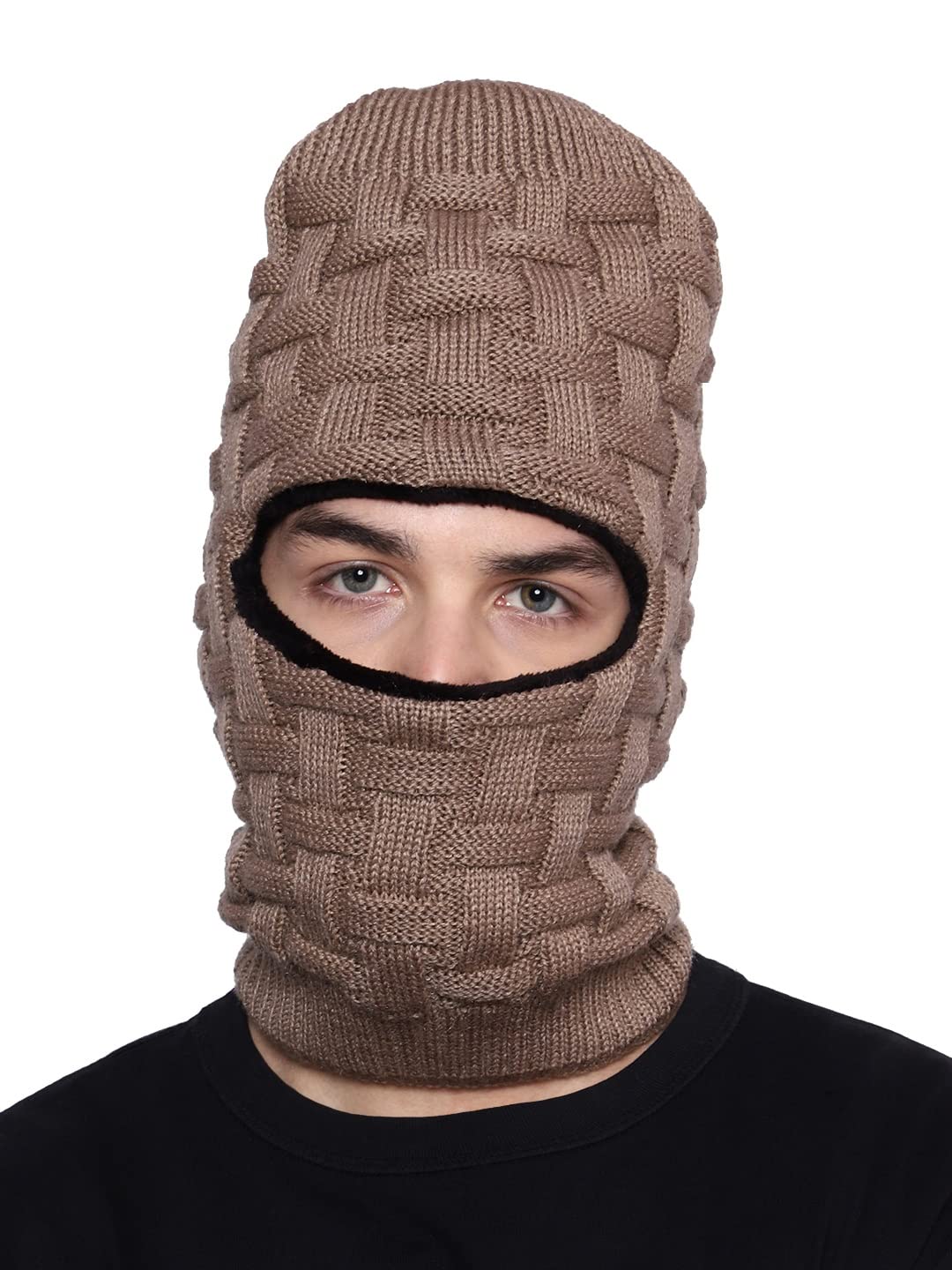 Gajraj Men Woolen Monkey Cap (Beige, Free Size)