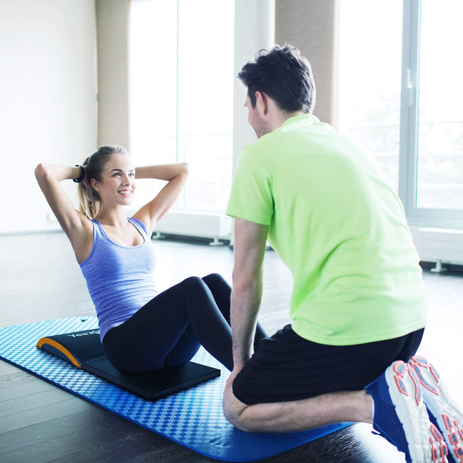 Yes4All Ab Mat Tailbone For Sit Up 15''  Foldable Double Thick Situps Pad I Workout Mat For Abdominal Exercises, Crunches, Push-