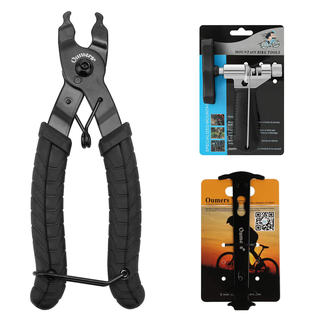 Oumers Bike Chain Tool Set, Bike Chain Plier + Bike Chain Splitter + Chain Wear Indicator + 3 Pairs Bicycle Missing Link For 6/7