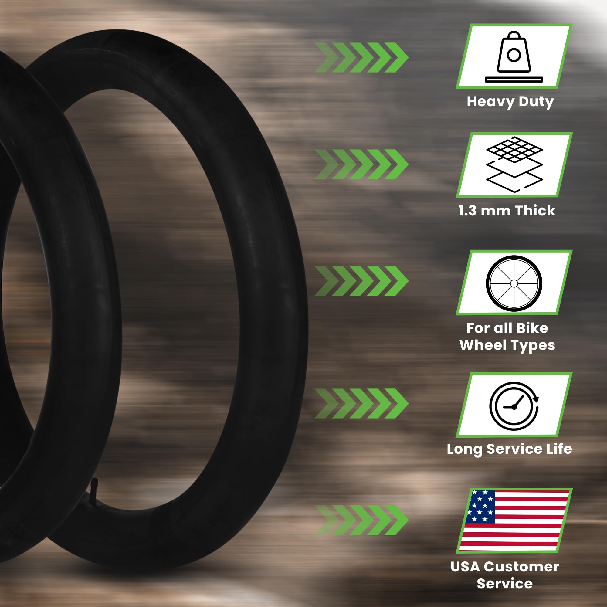 Heb - Heavy Duty Bike Tube For Ebike Tires - Puncture Resistant Inner Tube For 20X4 Bike Tire, Fat Tire Tube, Mtb, 20 Inch X 4.0