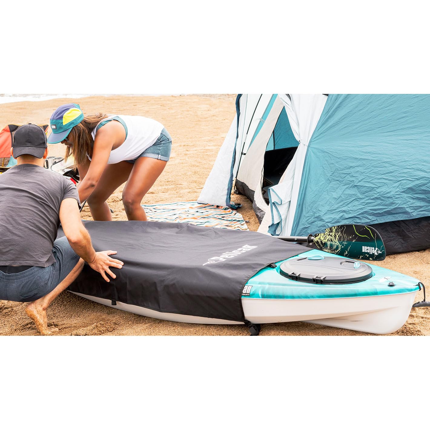 Pelican Sport - Cockpit Drape - For Kayak Up To 34 Inches (86.36 Cm) - Keep The Dust, Sand And Spider Webs Out Of Your Sit-In Ka