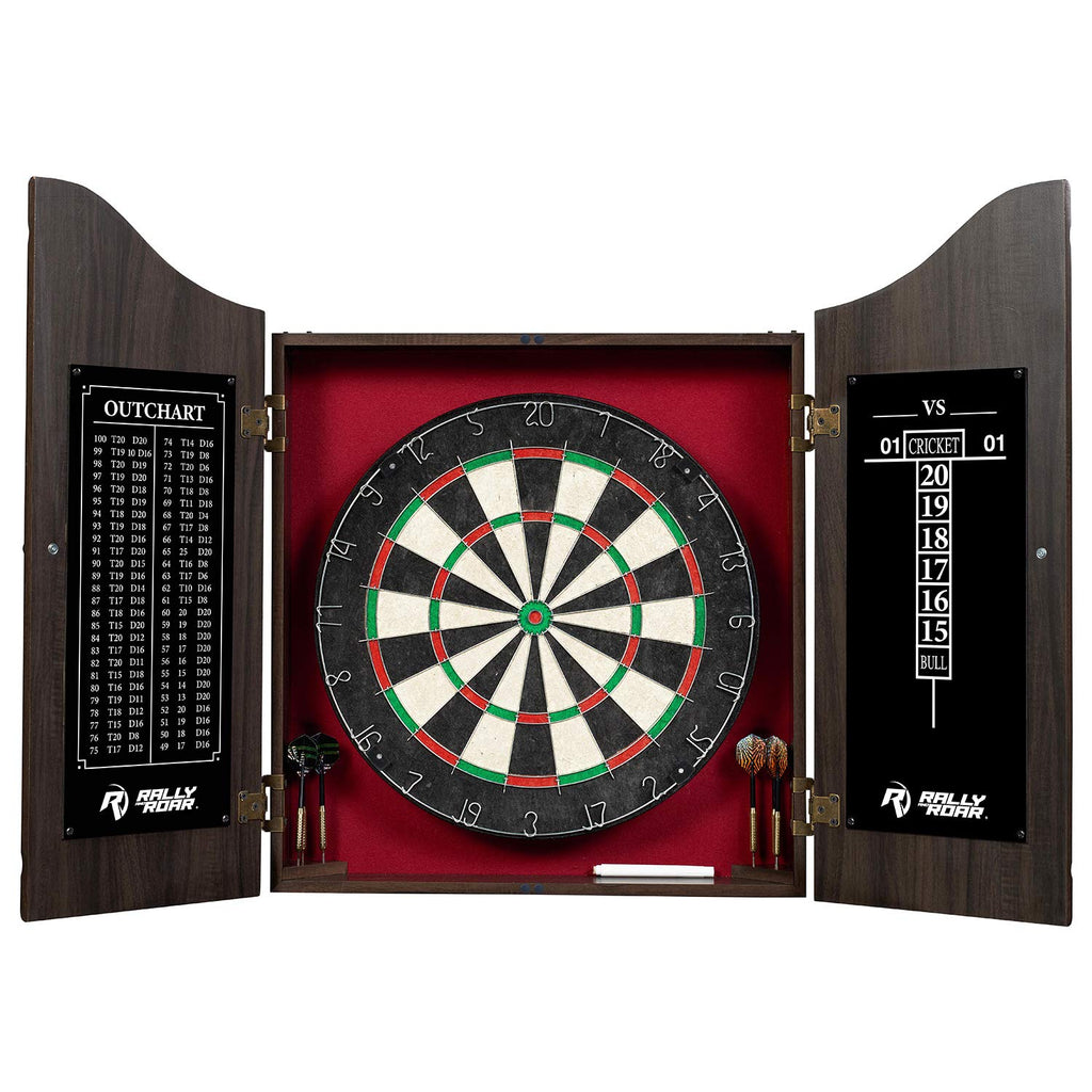 Rally And Roar Dartboard Cabinet, Brown