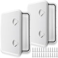 Datanly 2 Pcs Marine Boat Deck Hatch 24 x 14 Boat Access Hatch & Lid, 180 Hinge Strong Recessed Handle for Marine Yacht Rv Truck