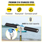 Vevor Sand Anchor, 36'' Length Auger To The Beach And Sandbar, 316 Stainless Steel Screw Anchor W/Removable Handle, Bungee Line