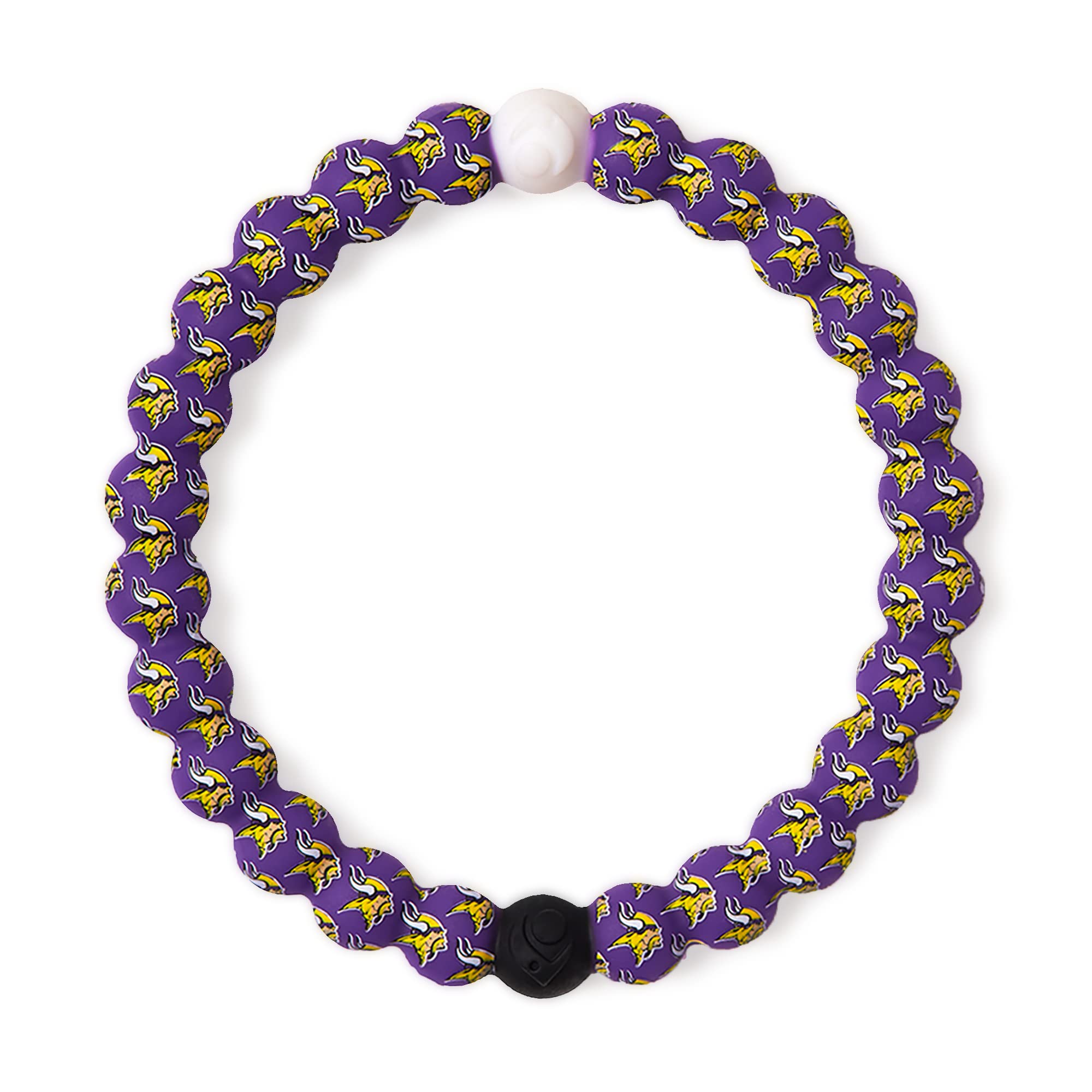 Lokai Silicone Beaded Bracelet For Men & Women, Nfl Football Collection - Minnesota Vikings, Logo, Large - Silicone Jewelry Fash