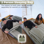 Atepa Double Sleeping Bag-700Fp Down 0 Degree Sleeping Bag For Adults 2 Person- Lightweight Sleeping Bag For Backpacking Couples
