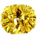 Lovecheer 2Pcs Pom Poms Cheerleading Gold Metallic Cheer Pom Poms With Baton Handle For Sports Team Spirit Party Cheering