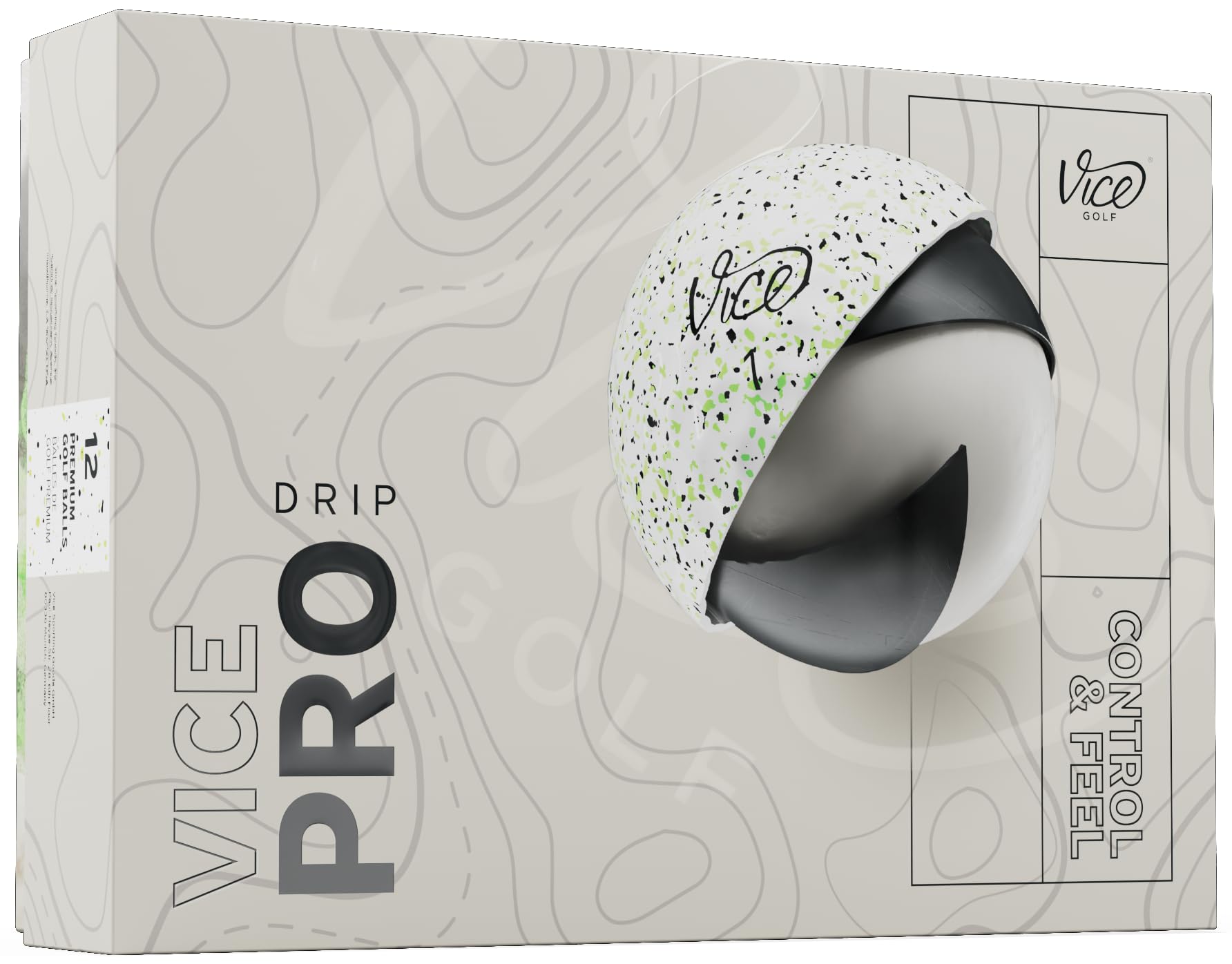 Vice Pro Golf Balls (2025 Model) (Lime/Black Drip)