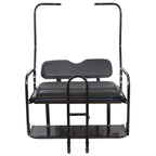 Kuafu Black Rear Flip Back Seat Compatible With 1982-2000.5 Club Car Ds Model Golf Cart 1102 Lbs Weight Capacity Heavy Duty Stee