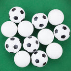 12 Pack Of Mixed Foosballs - For Standard Foosball Tables & Classic Tabletop Soccer Game Balls (6 Black & White Soccer) (6 Smoot