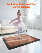 Vevor Dance Floor Tiles, 12.4 X 12.4 In 9 Piece Interlocking Dance Flooring, Portable Dance Practice Floor With Cushioned Base (