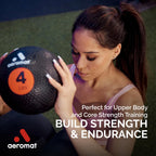 Aeromat Extreme Elite 4 Lb Medicine Balls For Exercise - 9'' Diameter Workout Ball, Weighted Balls For Exercise, Weight Ball, Wa