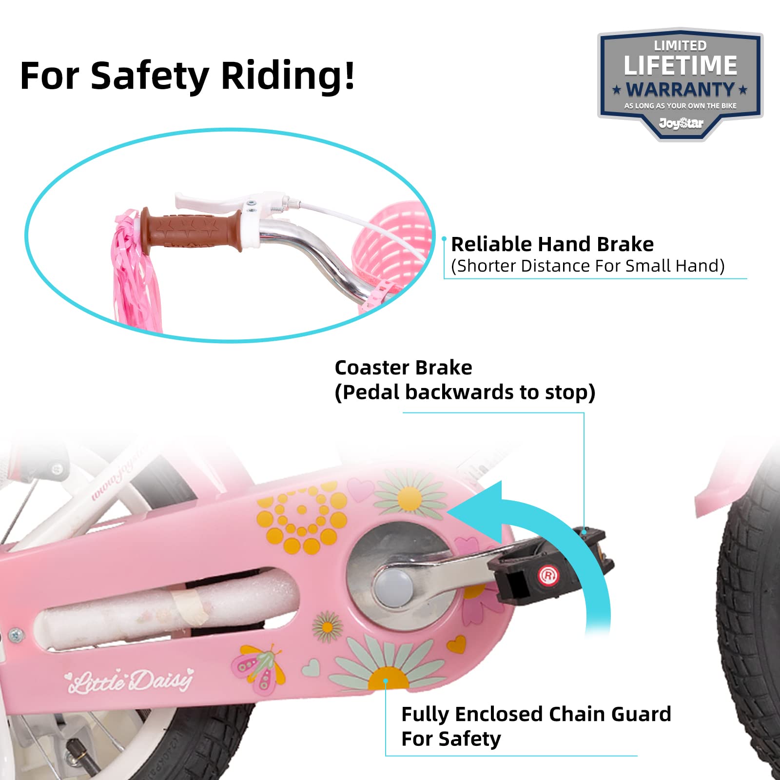 Joystar Little Daisy 12 Inch Kids Bike For 2 3 4 Years Girls Toddler Bike With Training Wheels Princess Kids Bicycle With Basket