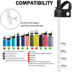 Straw Lid For Hydroflask Wide Mouth, Hydroflask Lids With Straw 12 18 20 32 40 64 Oz, Replacement Straw Cap For Hydroflask, Top