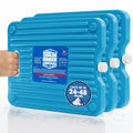 Cooler Shock Ice Packs for Cooler - 3 Reusable, Long Lasting, Cold Freezer Packs for Coolers, Lunch Bags & Totes to Keep Food Fr
