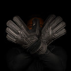 Renegade Gk Fury Nightfall Goalie Gloves With Pro-Tek Finger Spines | 4Mm Giga Grip & 4Mm Duratek | Black Soccer Goalkeeper Glov