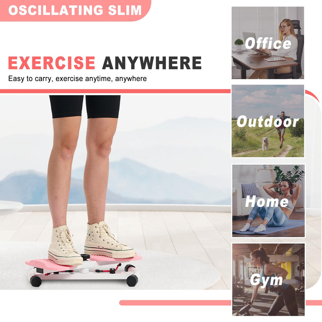Waist Twister Machine With Resistance Bands - 300 Lbs Weight Capacity, Non-Slip Twist Board, Noiseless Ab Twister For Belly Fat