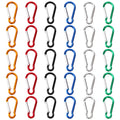 Samloo 30Pcs Mini Aluminum Carabiner Spring Clip 2'' Snap Hook Keychain For Outdoor Camping Hiking Fishing Traveling Backpack Bo
