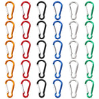Samloo 30Pcs Mini Aluminum Carabiner Spring Clip 2'' Snap Hook Keychain For Outdoor Camping Hiking Fishing Traveling Backpack Bo