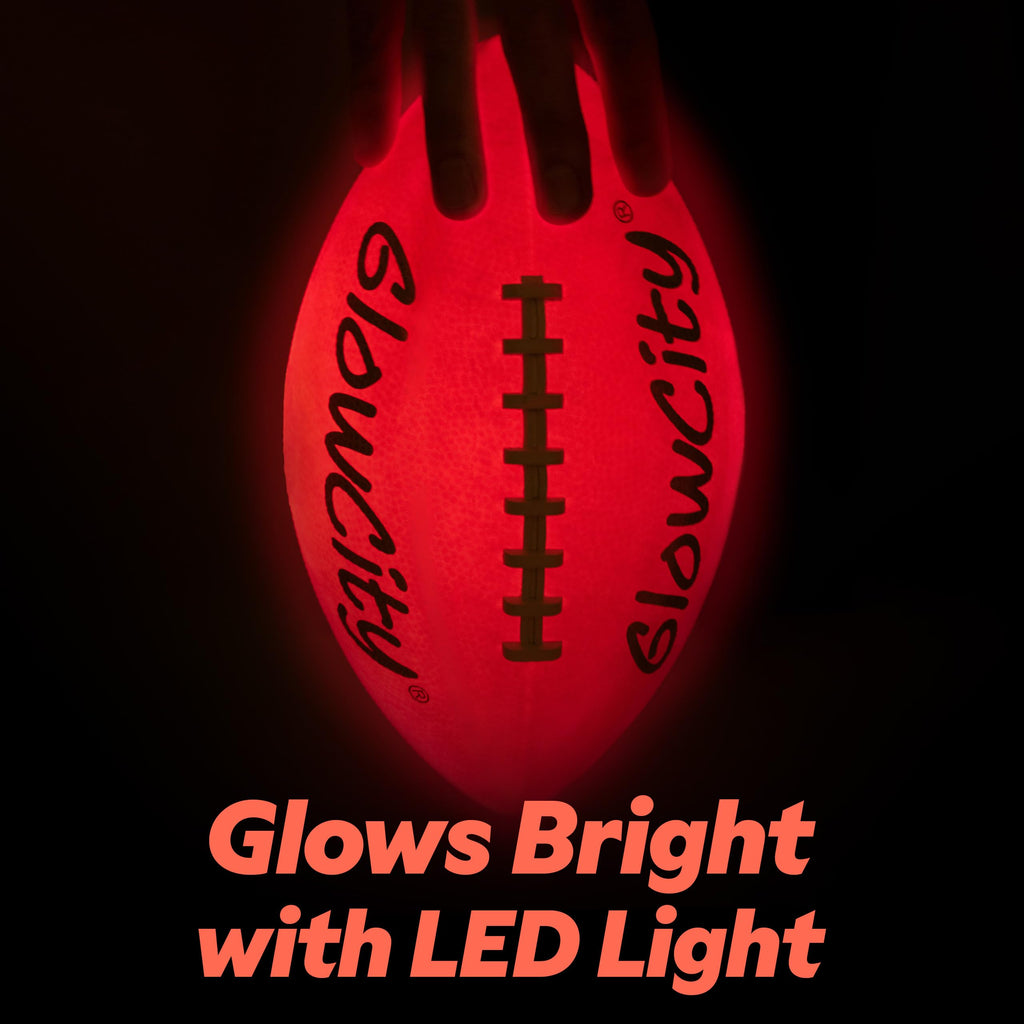 Glowcity Glow In The Dark Football - Light Up, Youth Size Footballs For Kids - Led Lights And Pre-Installed Batteries Included