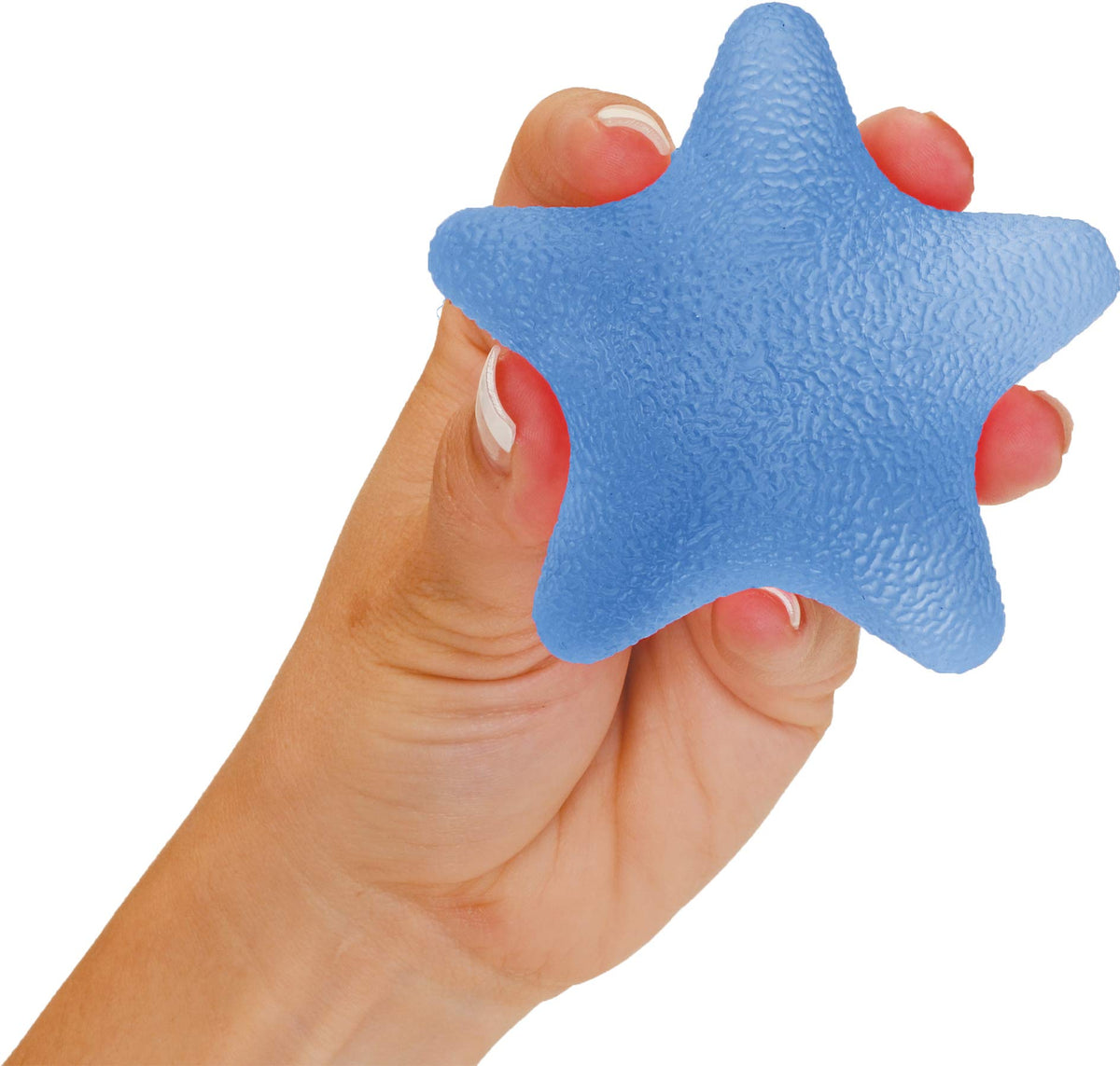 Nova MedicalProducts Physical Hand Therapy Wrist Forearm Strengthen Stress Reducing Exercise Squeeze Star Medium Blue by NOVA Me