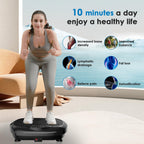 Natini Vibration Plate Exercise Machine - Whole Body Workout Vibration Platform Lymphatic Drainage Machine For Weight Loss Home