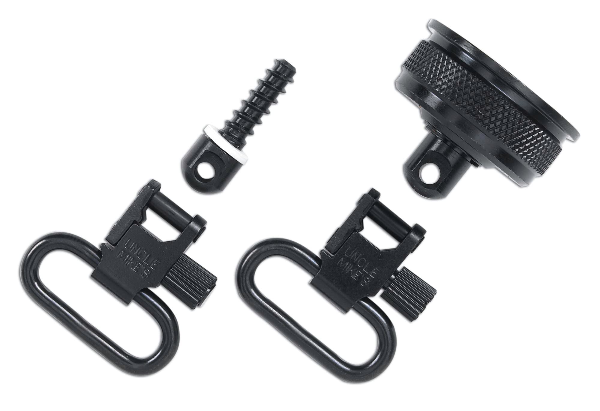 Uncle Mike'S Quick Detach Swivels Qd Rem 870 12 Gauge Blued 1'' External Ratchet Cap Set,18012 Black