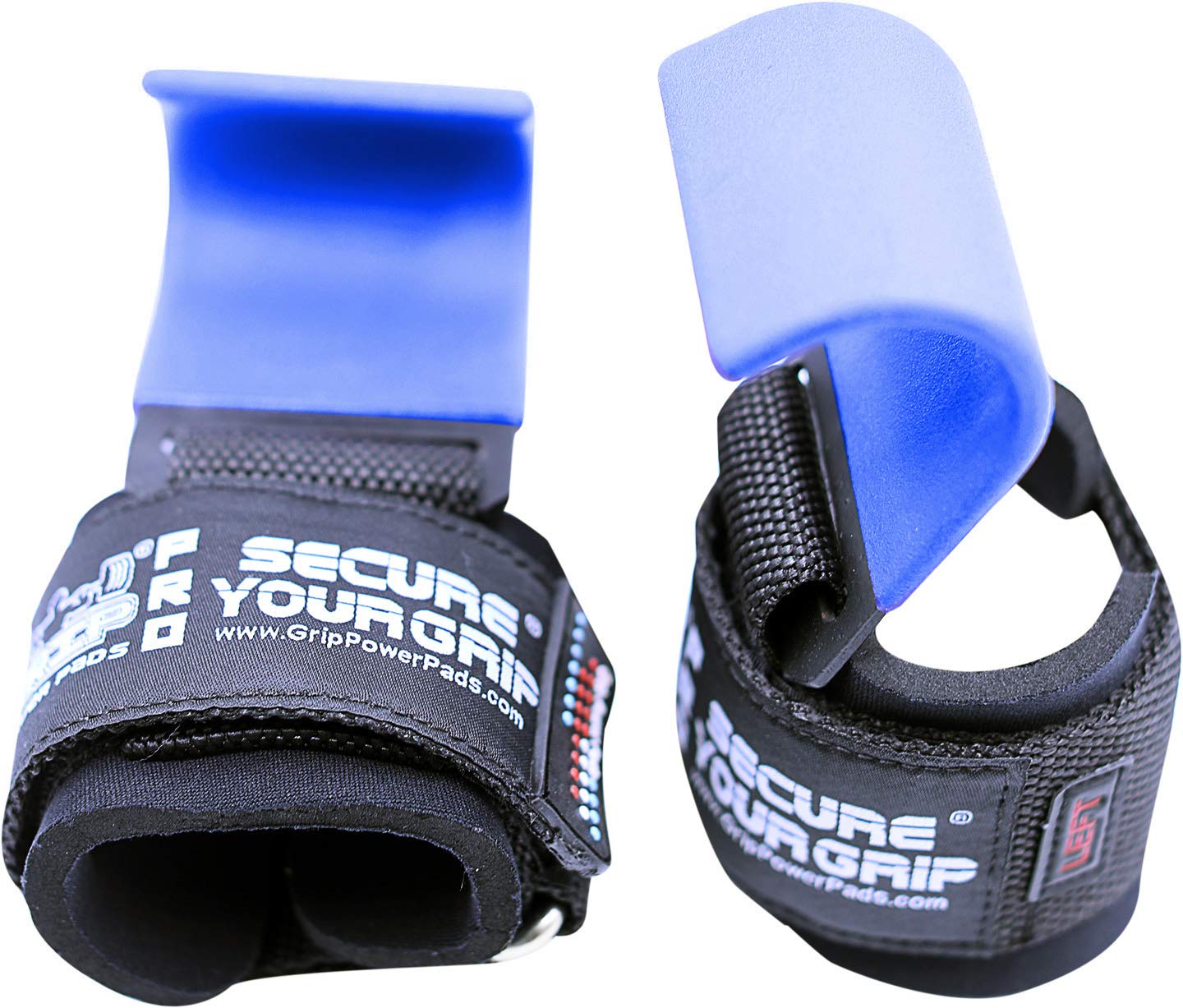 Heavy Duty Pro Metal Lifting Steel Hooks Double Stitching Non-Slip Resistant Coating Neoprene Padded Power Weightlifting Trainin