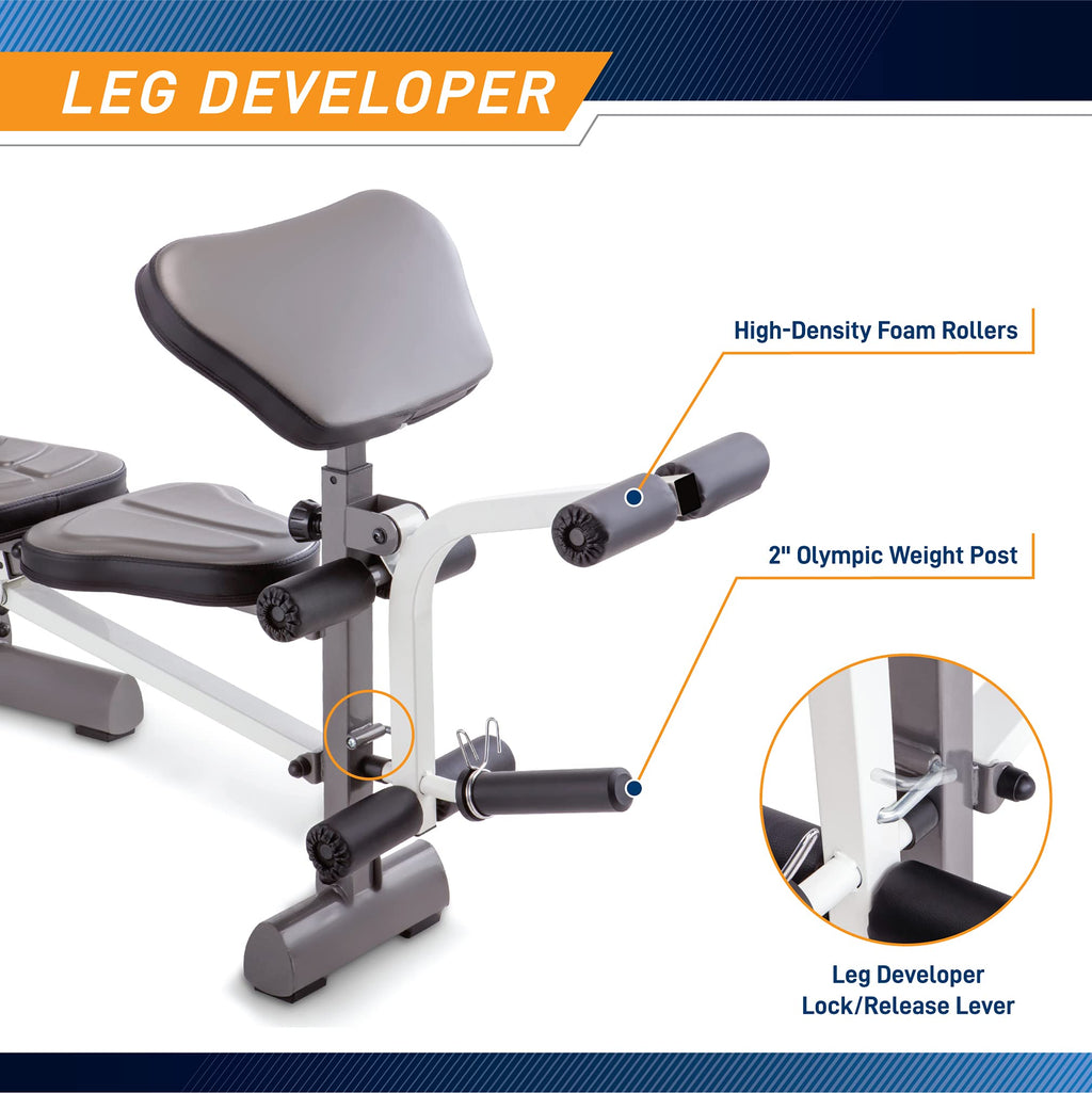 Marcy Folding Standard Weight Bench - Easy Storage MWB-20100, Incline