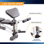 Marcy Folding Standard Weight Bench - Easy Storage MWB-20100, Incline