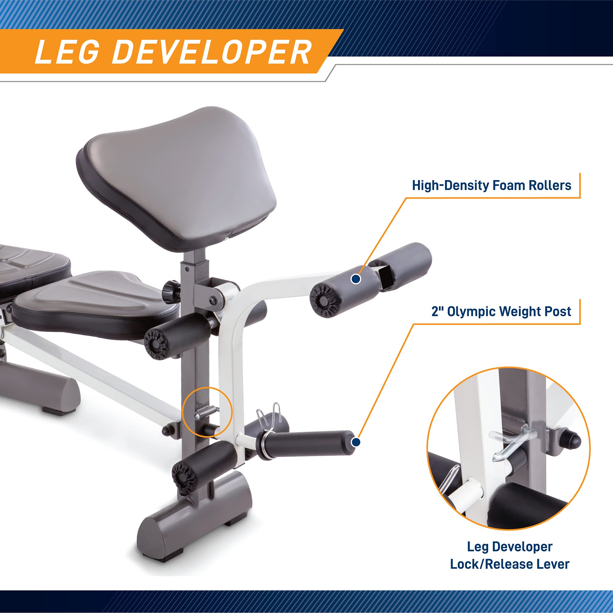 Marcy Folding Standard Weight Bench - Easy Storage MWB-20100, Incline