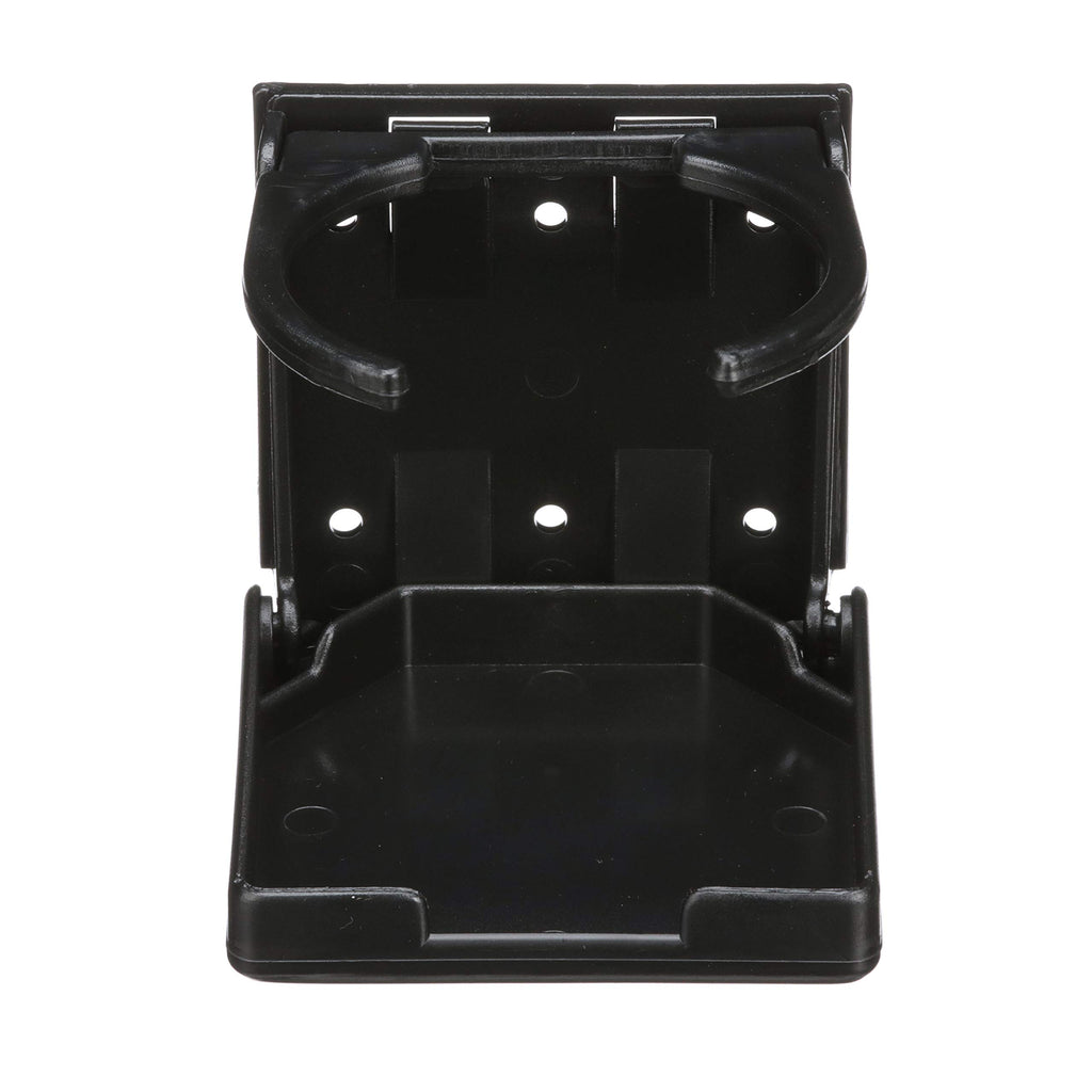Attwood 11654-3 Fold-Up Drink Holder, 1 Rigid Ring, Molded Abs Plastic, 3 7/8-Inch H X 3 -Inch W, 7/8-Inch Closed Depth, Black