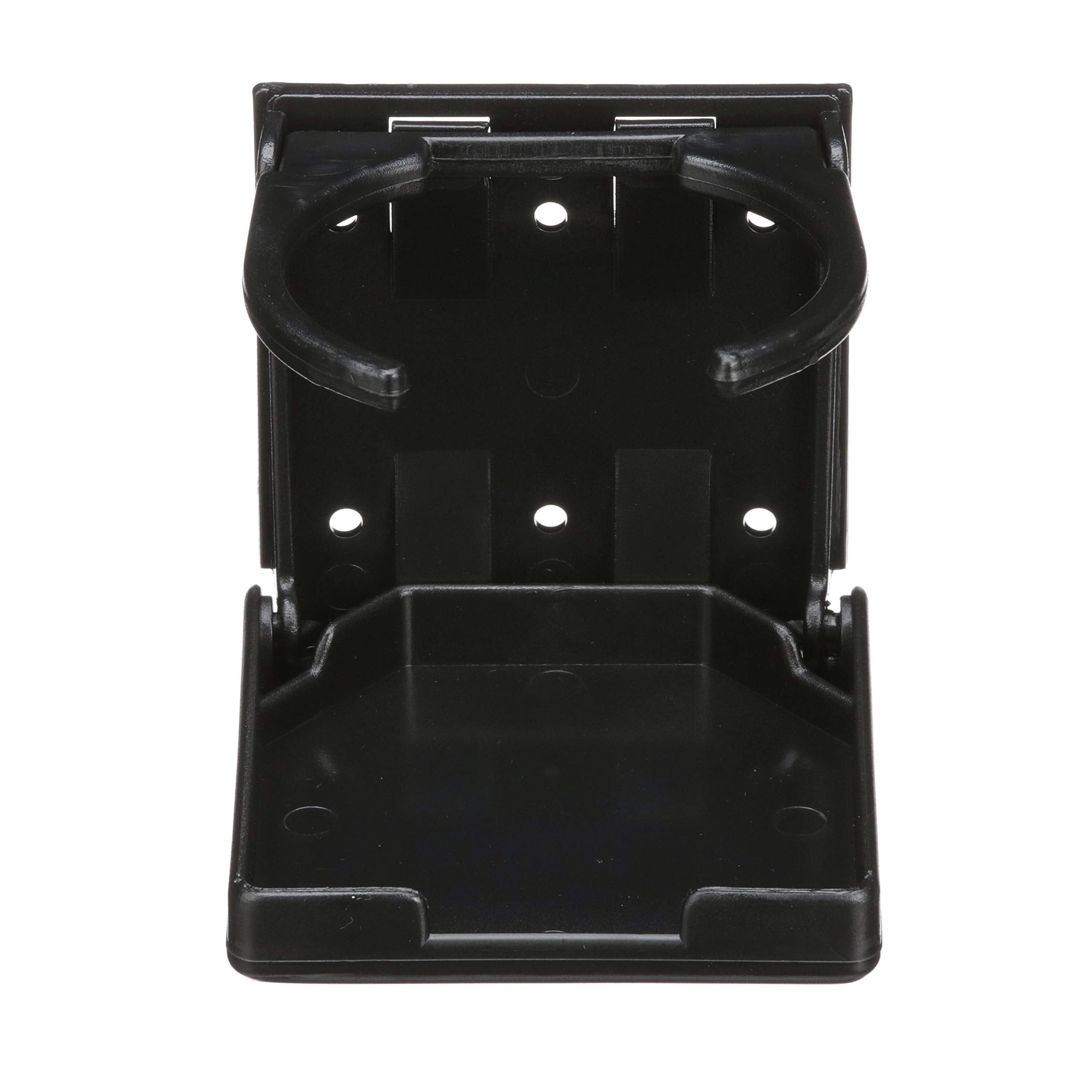 Attwood 11654-3 Fold-Up Drink Holder, 1 Rigid Ring, Molded Abs Plastic, 3 7/8-Inch H X 3 -Inch W, 7/8-Inch Closed Depth, Black