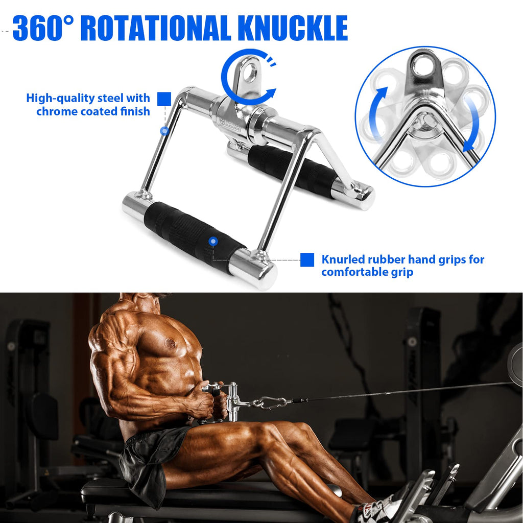 Power Guidance Triceps Pull Down Attachment, Cable Machine Accessories For Home Gym, Lat Pull Down Attachment Weight Fitness (3.