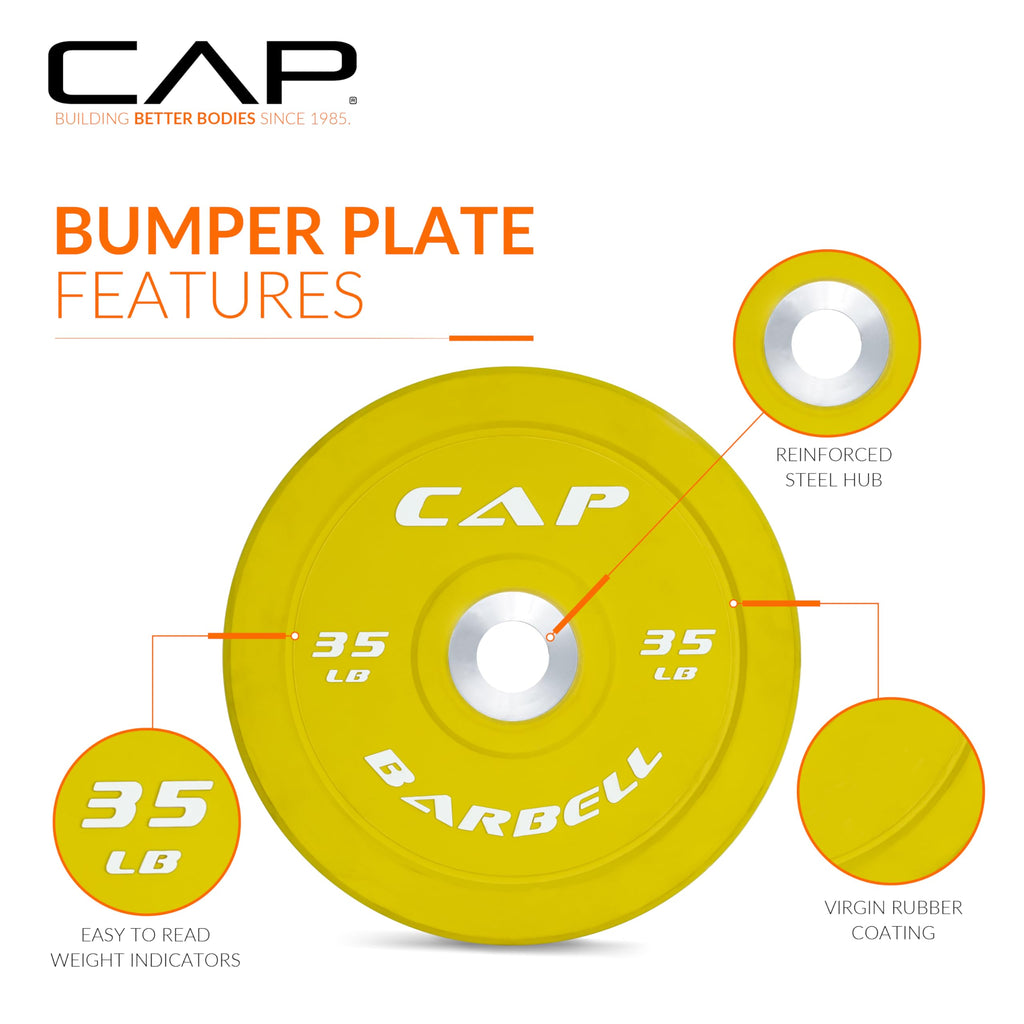 Cap Barbell 160 Lb Competition Olympic Bumper Plate Set