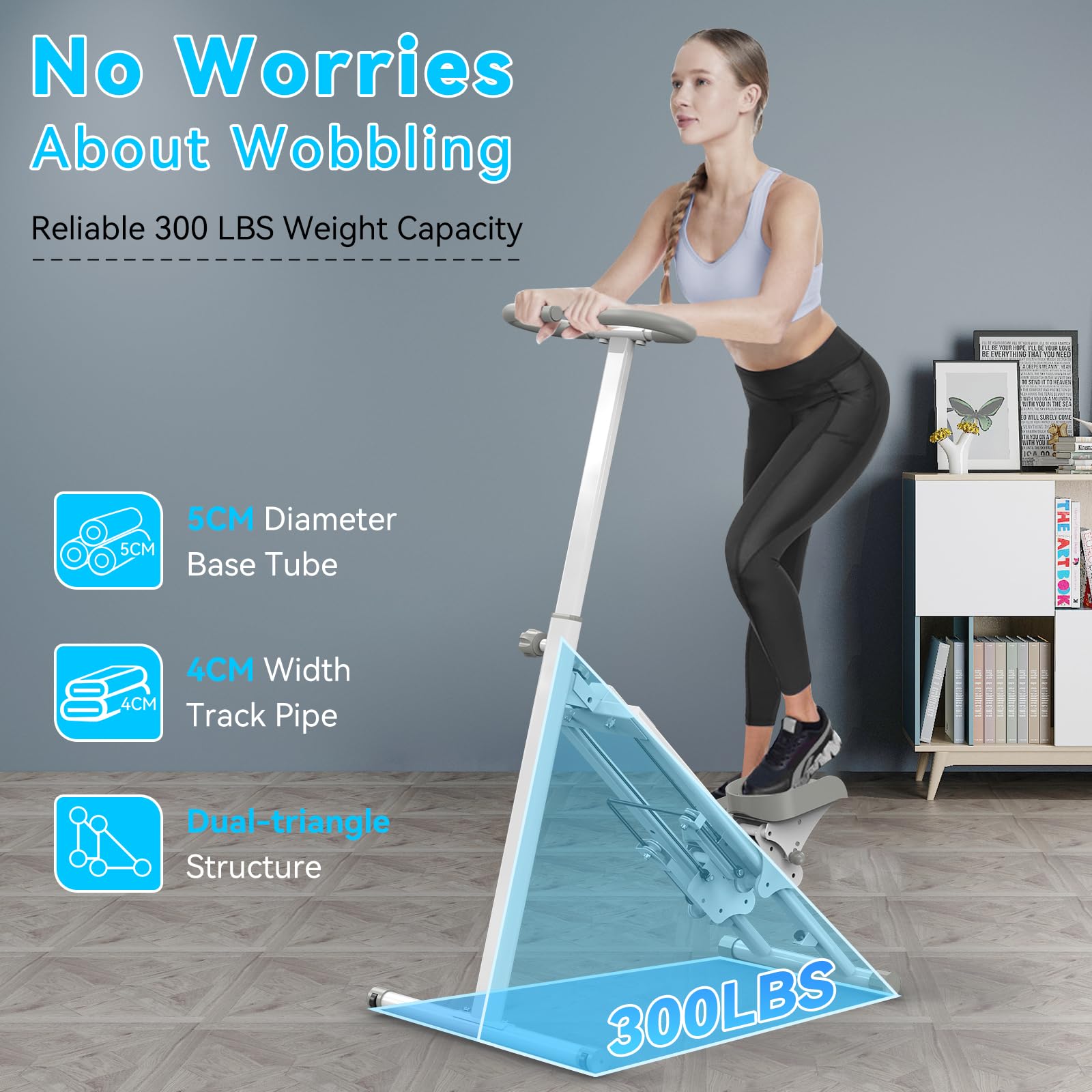 Stair Stepper for Home,Stair Climber Foldable,Large Pedal Vertical Climber Machine for Full-Body Workout,Steppers for Exercise a