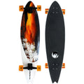 Paradise Longboard Swallow Tail Complete Cruiser Skateboard, Sunset, 9.5 x 39.5