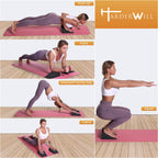 Harderwill 5 In 1 Yoga Foam Wedge Blocks (Pair), Calf Raise Block, Yoga Knee Pads Set, Calf Stretcher, Yoga Wrist Support, Balan