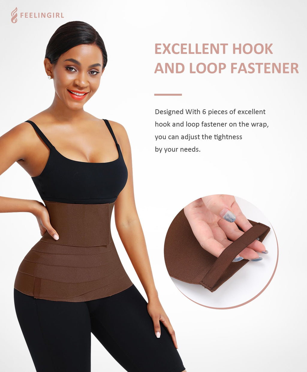 Feelingirl Waist Trainer For Women Bandage Wrap Sauna Belt Long Torso Tummy Wraps Belly Body Shaper Waist Trimmer Belt