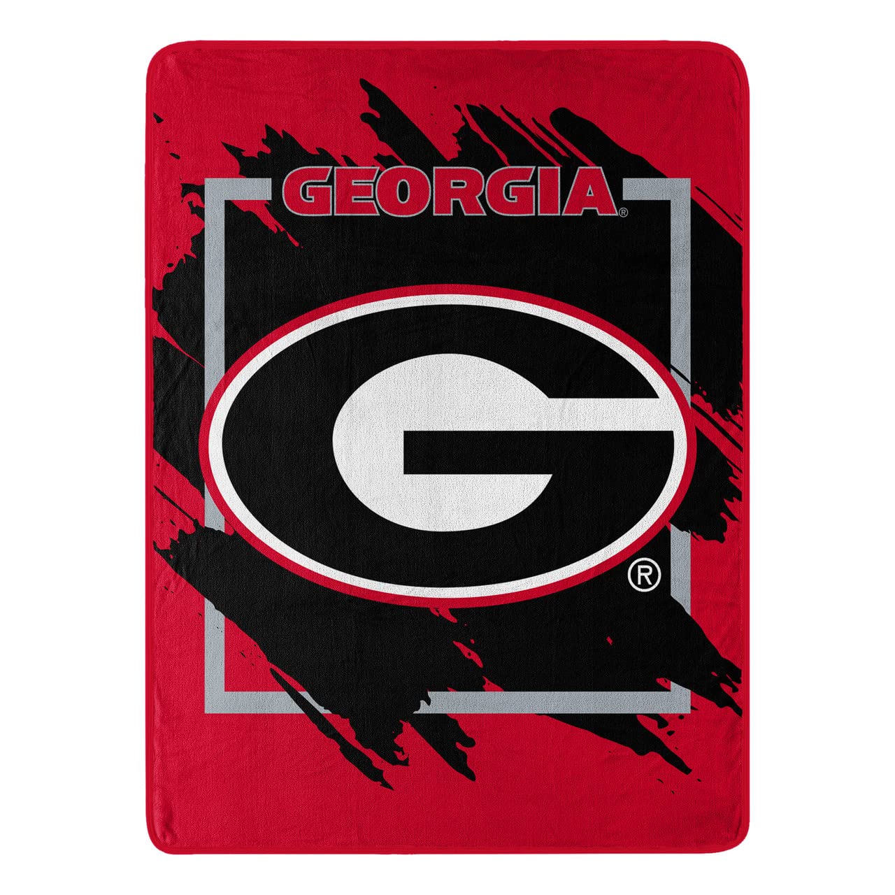NORTHWEST ENTERPRISES NCAA 46x60 Dimensional Design Micro Raschel Throw Blanket (Georgia Bulldogs)
