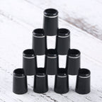 Muxsam 10Pcs .335 Black Golf Tapered Ferrules Compatible For Irons Shaft Universal With Single Silver Ring