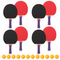 Outus 4 Set Portable Table Tennis Set Table Tennis Paddle Kit 8 Table Tennis Paddles And 12 Balls Table Tennis Racket Player Set