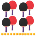 Outus 4 Set Portable Table Tennis Set Table Tennis Paddle Kit 8 Table Tennis Paddles And 12 Balls Table Tennis Racket Player Set