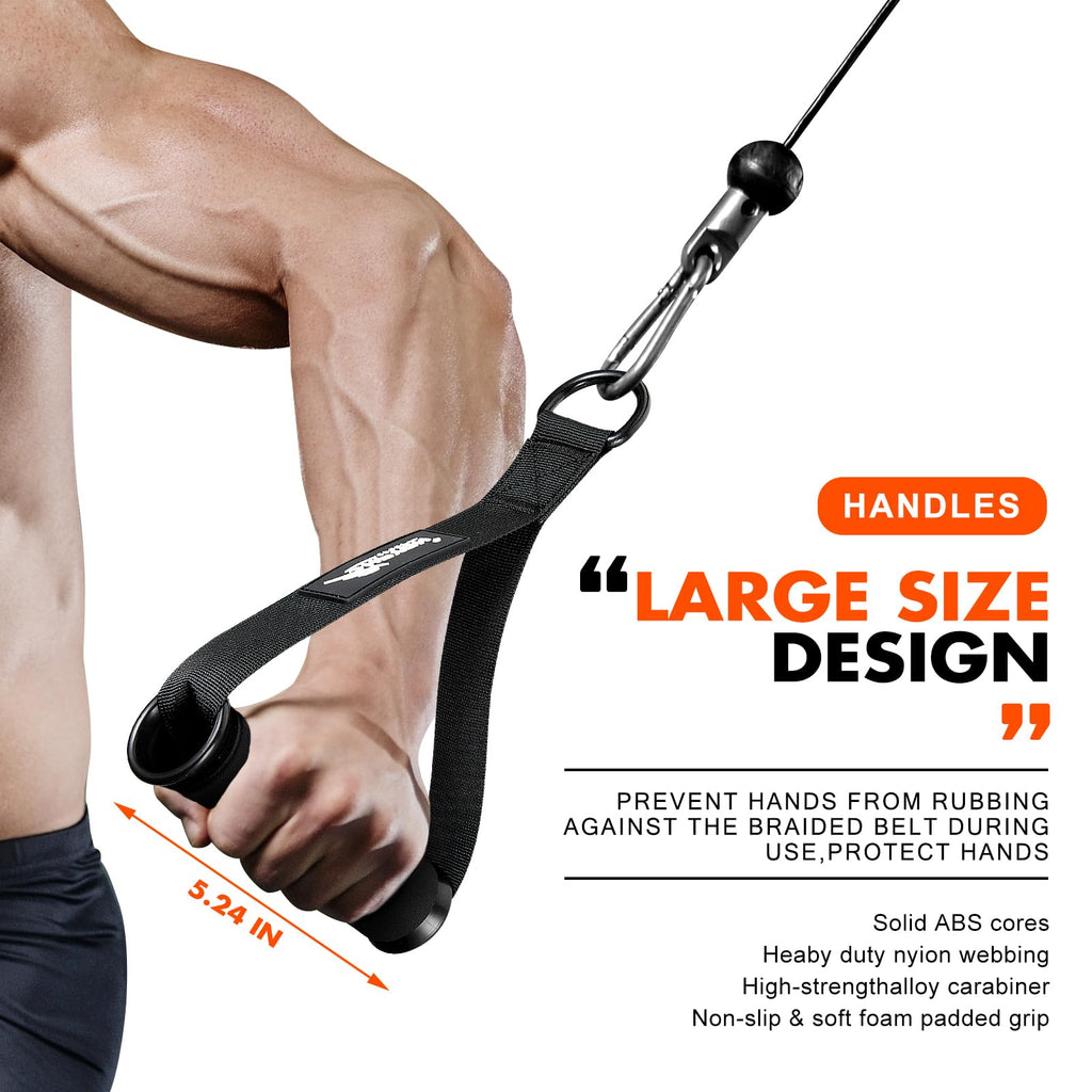 Hpygn Exercise Handles, Gym Equipment Accessories Replacement For Cable Machine Pulleys, Resistance Bands, Weight Lifting, Pilat