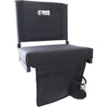 Brawntide Wide Stadium Seat Chair - Extra Thick Padding, 2 Bleacher Hooks, Compact, Light, Shoulder Strap, Carrying Handle, 3 St